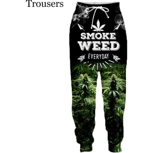 New Arrive Popular Tobacco Weeds Fashion Men Women Tracksuits Crewneck Hip Hop Pants Plus Size S-7XL streetwear men