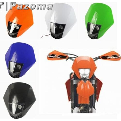 Enduro Dual LED Head Lamp Supermoto Headlight HMX Motocross Dirt Bikes Headlight Fairing For XC EXC SXF Honda Yamaha Street