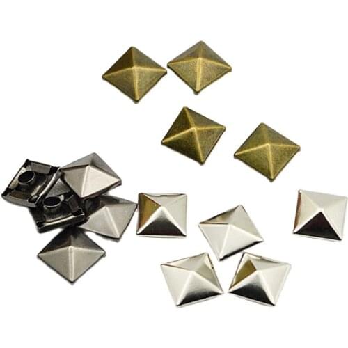 Square Pryamid Tents Bracelet Rivet Cap Stud For Leather Craft Wallet Bag Shoe Hat Jeans Jewelry Trims Accessories Rock Punk