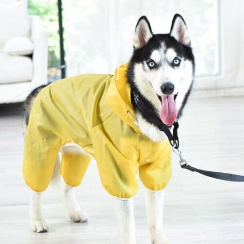 Dog Raincoat Pet Waterproof Clothing for Dog Rain Jacket Jumpsuit Poodle Corgi Clothes Samoyed Shiba Inu Golden Retriever Coat