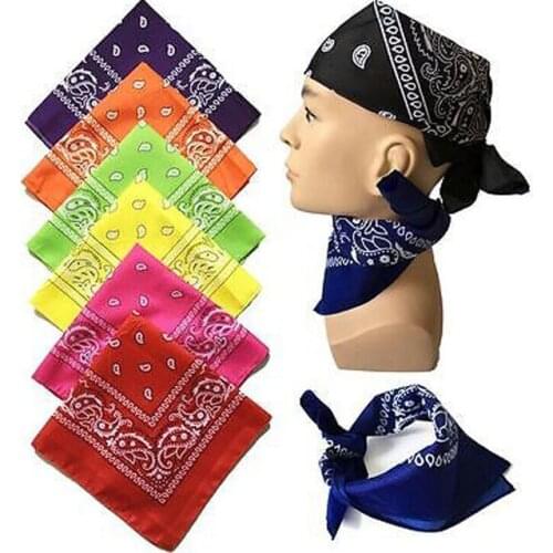 1pc Paisley Bandanas Fashion Biker Head Wrist Wrap Cotton Wear Bands Scarf Head Wrap Neck Scarf Wristband Handkerchief Head Band