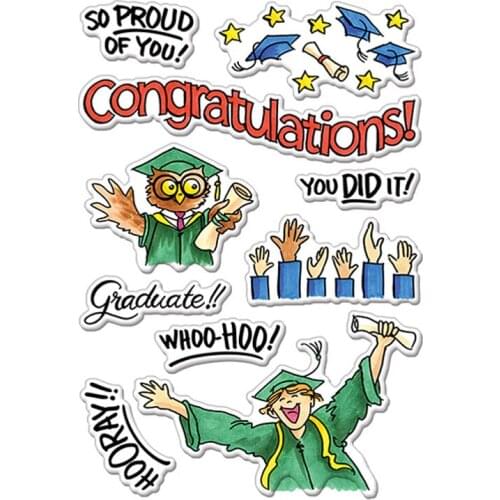 Grad Gift Clear Stamps For DIY Scrapbooking Paper Cards Transparent Stempels Silicone Seal New 2020 Stamp