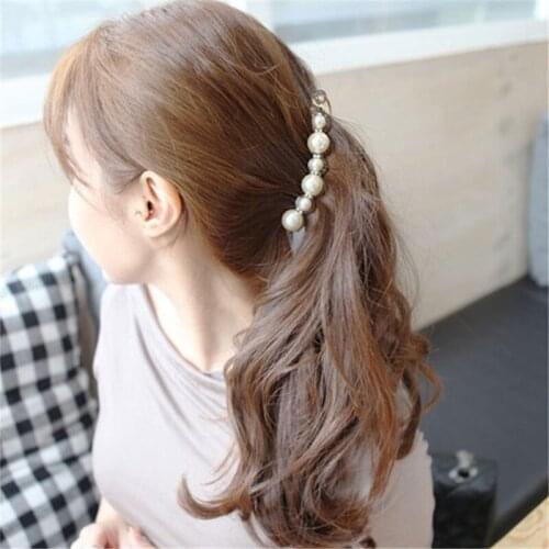 Sale Women Girl New Arrival 2 Colors Simulated Pearls Hairpins Hair Clip Fashion Hair Jewelry