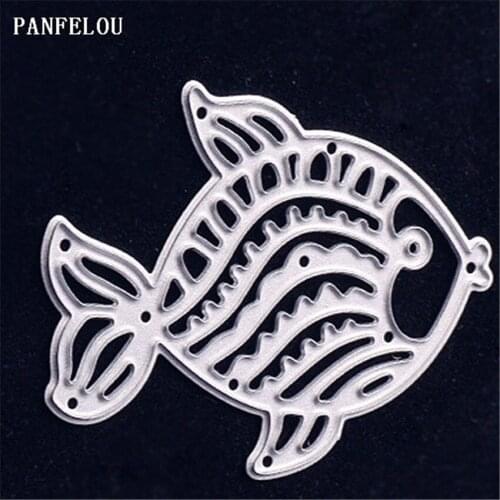 PANFELOU Metal craft Fat fish paper die cutting dies for Scrapbooking/DIY Easter wedding Halloween cards