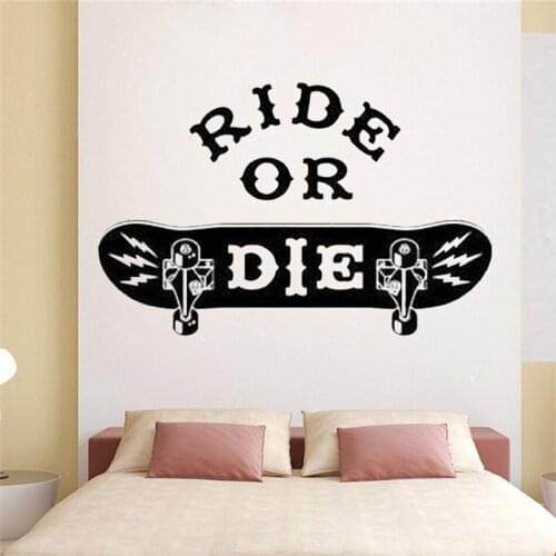 Skate Pared Skateboard Pegatinas Vinilo Deporte Wall Sticker Wall Art Stickers Vinyl Removable FM-59