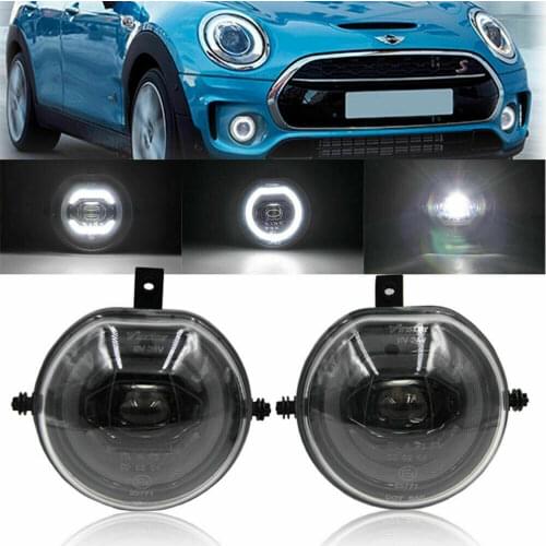 2pcs LED Fog Light Assy for Mini Cooper F54 F55 F56 F57 Halo Ring DRL Daytime Running Parking Lamp
