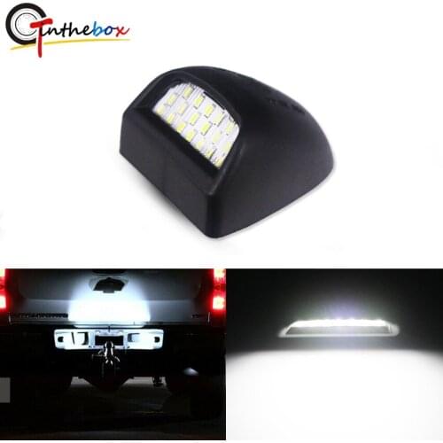 1PC Gtinthebox 6000K Xenon White 18-SMD Full LED For Chevrolet Silverado GMC Sierra 1500 2500 3500 Truck License Plate Lights