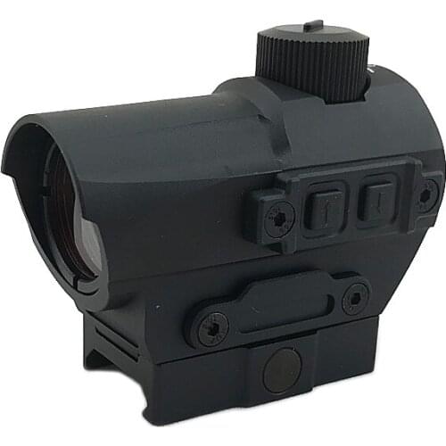 Tactical D10 1X27 Red Dot Sight 1.5 MOA Hunting Mini Red Dot With 20mm Riser Mount Rifle Scope Black