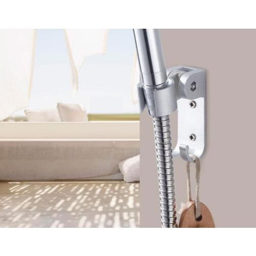 Universal Adjustable Hand Shower Holder Suction Cup Holder Aluminum Wall Shower Rail Head Holder Bathroom Bracket Stable