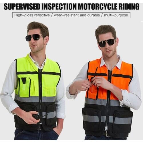 High Visibility Safety Reflective Warning Vest For yamaha drag star 400 fz6 fazer 600 r1 2004 tenere 700 r6 2005 raptor 660