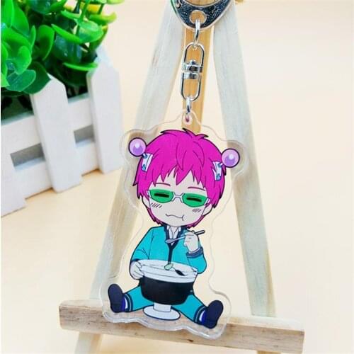 Japan Anime The Disastrous Life of Saiki K. Saiki Kusuo Cosplay Acrylic Figure Bag Pendant Keychain Keyring Gifts
