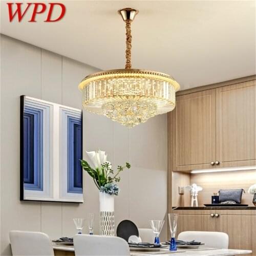 WPD Gold Chandelier Lamp Fixtures Pendant Light Postmodern Luxury Home LED for Living Dining Room