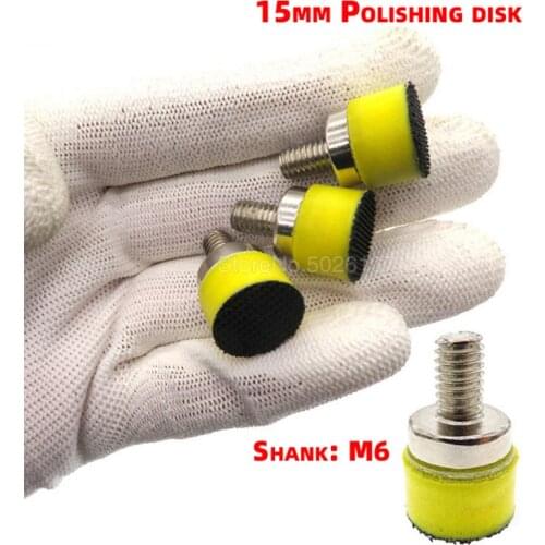 1Pcs 15MM M6 Thread Hook & Loop Sander Backing Pad Sanding Rotary Disc Sucker Polishing Grinding Abrasive Tool Backup Power