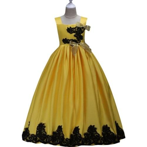 2017 New Arrivals Halloween Dress for Girl Princess Party dress for Baby Girl Bow sleeveless Dress for 6 8 10 12 14 16 years 1