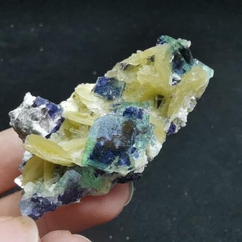 22.4gNatural rare green purple heart fluorite mica mineral specimen stone and CRYSTAL HEALING CRYSTAL QUARTZ GEM