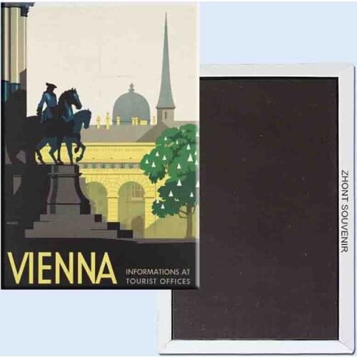 Vienna Austria Travel poster 24098 Retro nostalgic fridge magnets