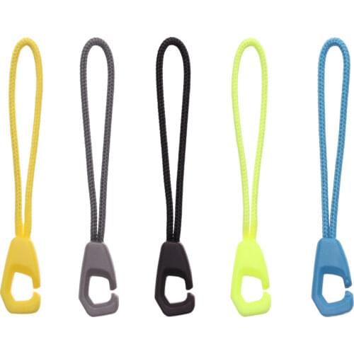 5Pcs Zipper Pull Cord Rope Pullers Ends Lock Zips Bags Clip Buckle Suitcase Tent Backpack Zip Puller Replacement Accessories