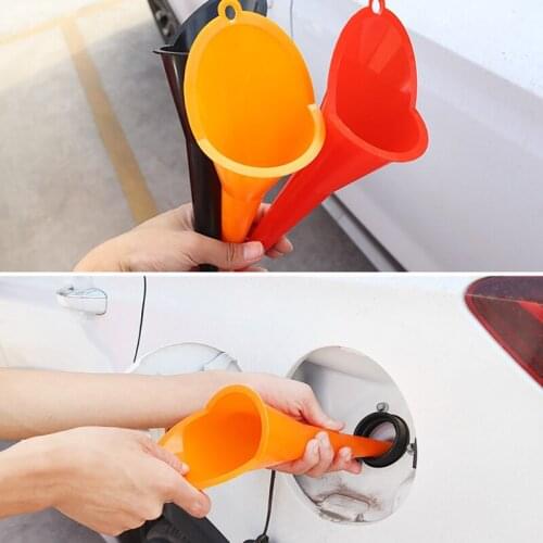Car Long Oil Funnel Oil Gasoline Diesel Multi-function Plastic Funnel Motorcycle Auto Accessories Free Walking Oil Funnel