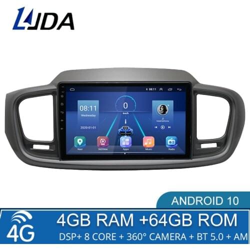 4G+64G DSP Android 10 Car Multimedia Player For Kia Sorento 3 2014 - 2017 2 Din Car Radio GPS Navigation Stereo WiFi Octa Core