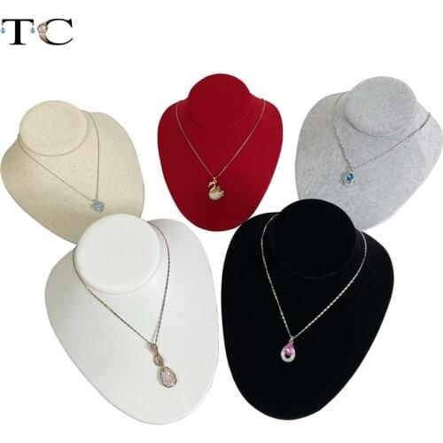Velvet Jewelry Display Props Necklace Holder Pendant Stand Bust Jewelry Display Mannequin