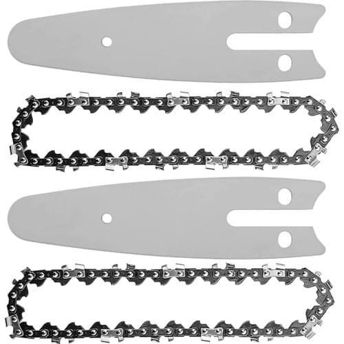 4 Pcs 4 Inch Chain Saw Chain Replacement for Mini Portable Handheld Cordless Electric Portable Chainsaw Chain
