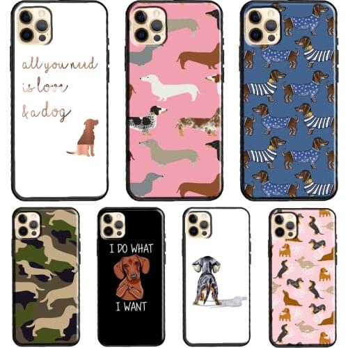 Dachshund Teckel Dackel Dog Phone Case For iPhone 11 Pro Max XS XR X 12 Mini SE 2020 6S 7 8 Plus 12 Pro Max Cover