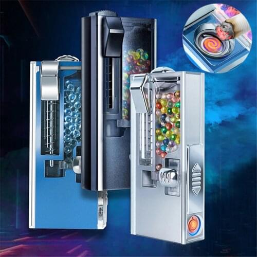 DIY Cigarette Explosion Bead Pusher With Lighter Pop-up Filter Capsule Box Mixed Fruit Flavour Bursting Beads For Tobacco Holder