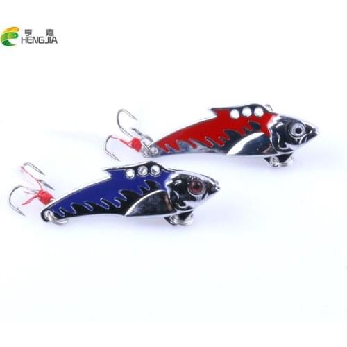 HENGJIA 10Pcs Metal VIB Lures 5cm 8.2g Vibrations Spoon Lure Fishing Lure bait Bass VIB bait artificial bait cicada lure
