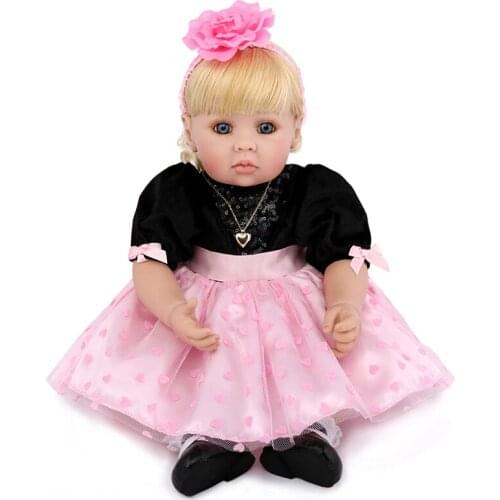 50cm Soft Lifelike Reborn Baby Doll Realistic Silicone Doll with Cotton Body Dolls Body Playing Toys for Children Birthday Gift