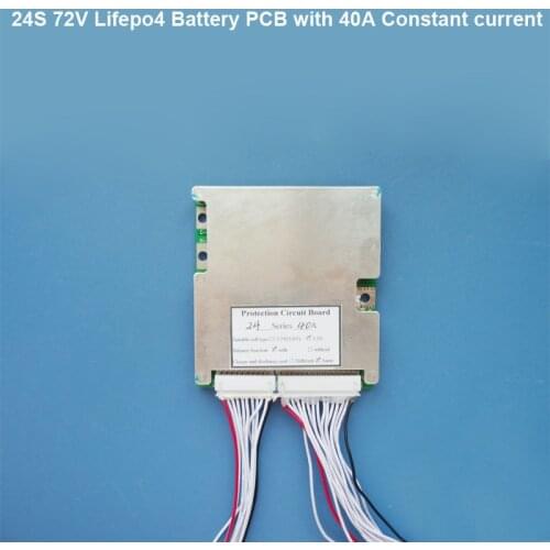 72V Lifepo4 Battery BMS and or 24S Li ion Battery PCB 100.8V with Balance function and 30A 40A 50A constant current