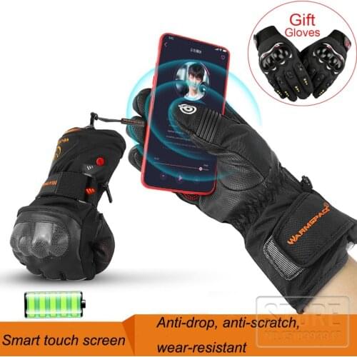 Motorcycle heating rider Waterproof Winter heated Gloves Windproof Guantes Moto Motocicleta Motorbike Riding warm racing Gloves