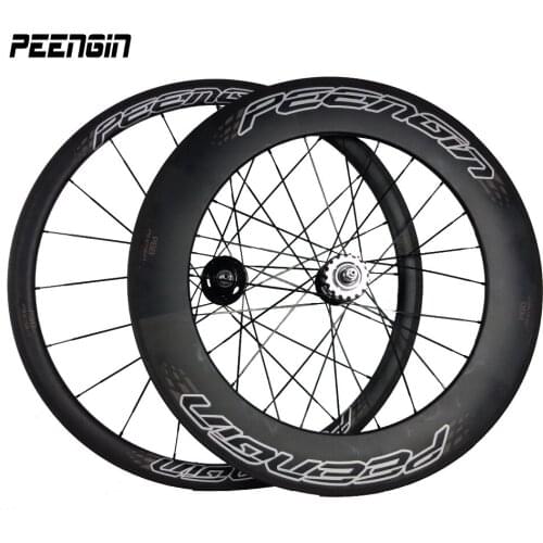 New Carbon track wheelset 38mm 50mm 60mm 88mm fixed gear wheels single speed Novatec A165/powerway T01 hub clincher/tubular tyre