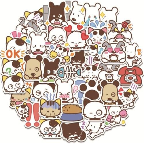 40Pcs Cute Dog Stickers for Car Styling Bike Motorcycle Phone Laptop Travel Luggage Cool Funny Sticker Bomb Decals