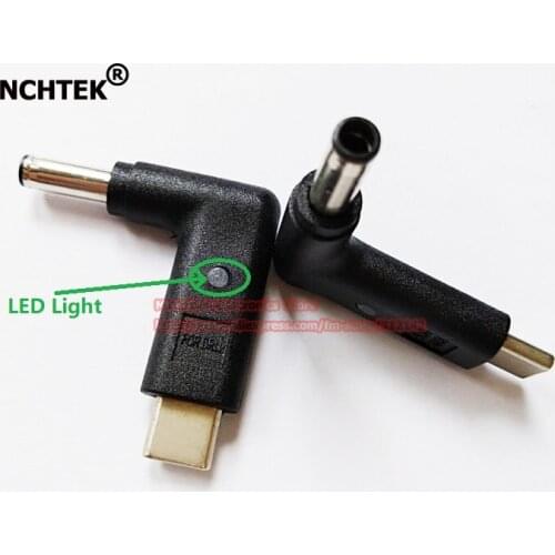 NCHTEK 19.5V USB Type C Male to DC 4.5*3.0mm Male Converter Adapter PD Emulator Trigger with LED Light/Free Shipping/2PCS