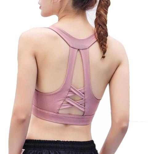 New plus size sports bra beauty back fitness gathering shockproof yoga portable bra quick-drying sweat-absorbent