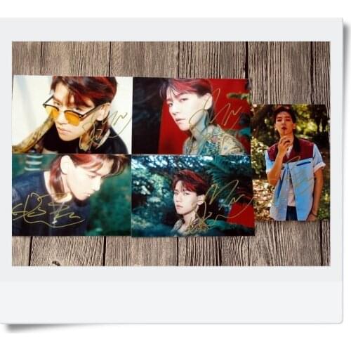 Signed KPOP EXO Baek Hyun autographed photo THE WAR 6 inches freeshipping 072017