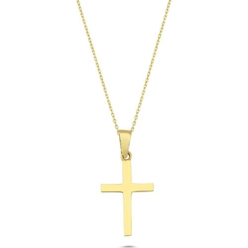14k (585) Gold Mini Cross Pendant, Necklace