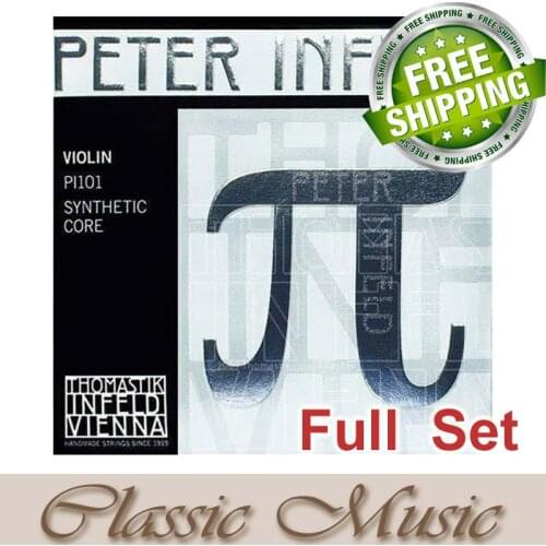 Thomastik Peter Infeld Violin Strings Full Set (PI101) . For 4/4 Violin Medium Gauge,Made in Austria. free shipping