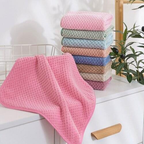 30*30cm Coral Fleece face towel Super Absorbent Bathroom Towels Fast Drying Camping Sports Soft Baby Towel wash cleaning cloth