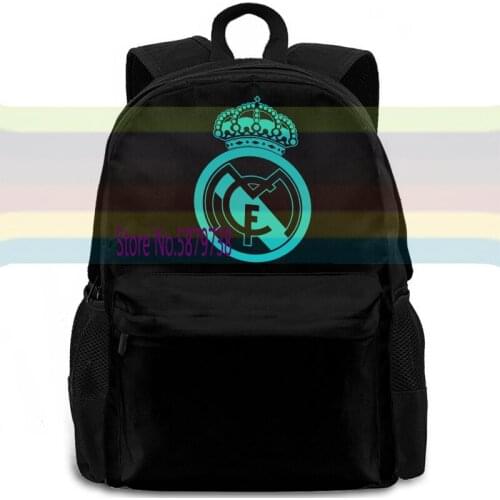 Real Madrid team backpack laptop travel school adult student