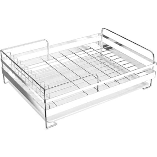 Stainless Steel Dish Rack Drain Rack Single Layer Dish Rack Kitchen Storage Drain Basket Leaky Basket Chopsticks Rack