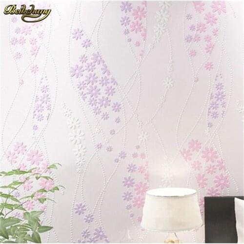 Beibehang Warm American - style garden flowers wallpaper 3d 3d non - woven bedroom living room sofa background wallpaper