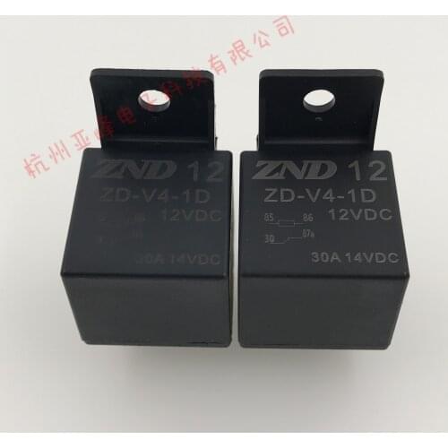 ZD-V4-1D-12VDC a Set of Normally Closed 4-Leg 30a14vdc with Plastic Backrest Zhende Automobile Relay ZND