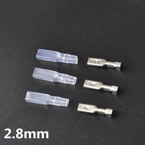 100pcs 2.8mm Crimp Terminal 50pcs Female Spade Connector with 50pcs cover