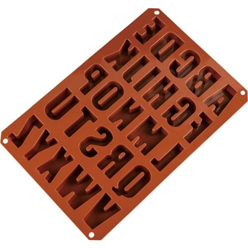 26 Hole English Alphabet Chocolate Mold Food Grade Non-stick Tool DIY Baking Utensils Silicone Cake Mold 33.5x22.5x2.6 cm