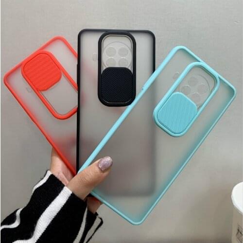 For huawei Y9A Y7A P Smart 2021 Slide Camera Lens Protection Phone Case for huawei p smart 2021 y7a y9a Matte Back Cover
