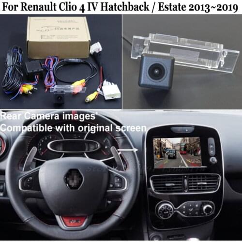 For Renault Clio 4 IV Hatchback / Estate 2013~2019 HD Rear View camera Original Screen Compatible Monitor 24 Pin Adapter Cable