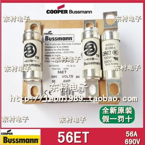 US imports BUSSMANN fuse BS88: 4 fuse fuse 56ET 56A 690V 56ET