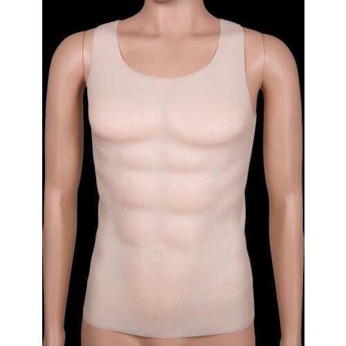1750g White Silicone Fake Chest Thickness of Pectoral muscle 2.5cm Muscle Pecloralis Muscle cosplay Artificial Men Chest
