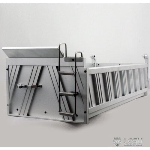 LESU 450MM Metal Car Bucket Truck Hopper for 1/14 RC 8x8 Dumper Truck DIY TAMIYA Model Scania Benz MAN HINO700